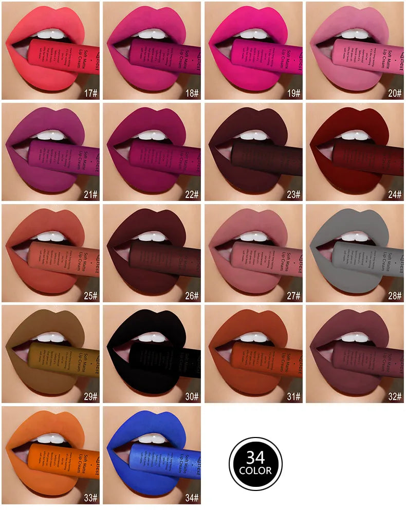 Long-Lasting Waterproof Velvet Matte Liquid Lipstick - 9