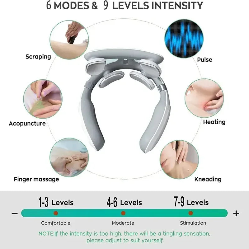 Electric Pulse Neck and Shoulder Massager with Heat Therapy - 3