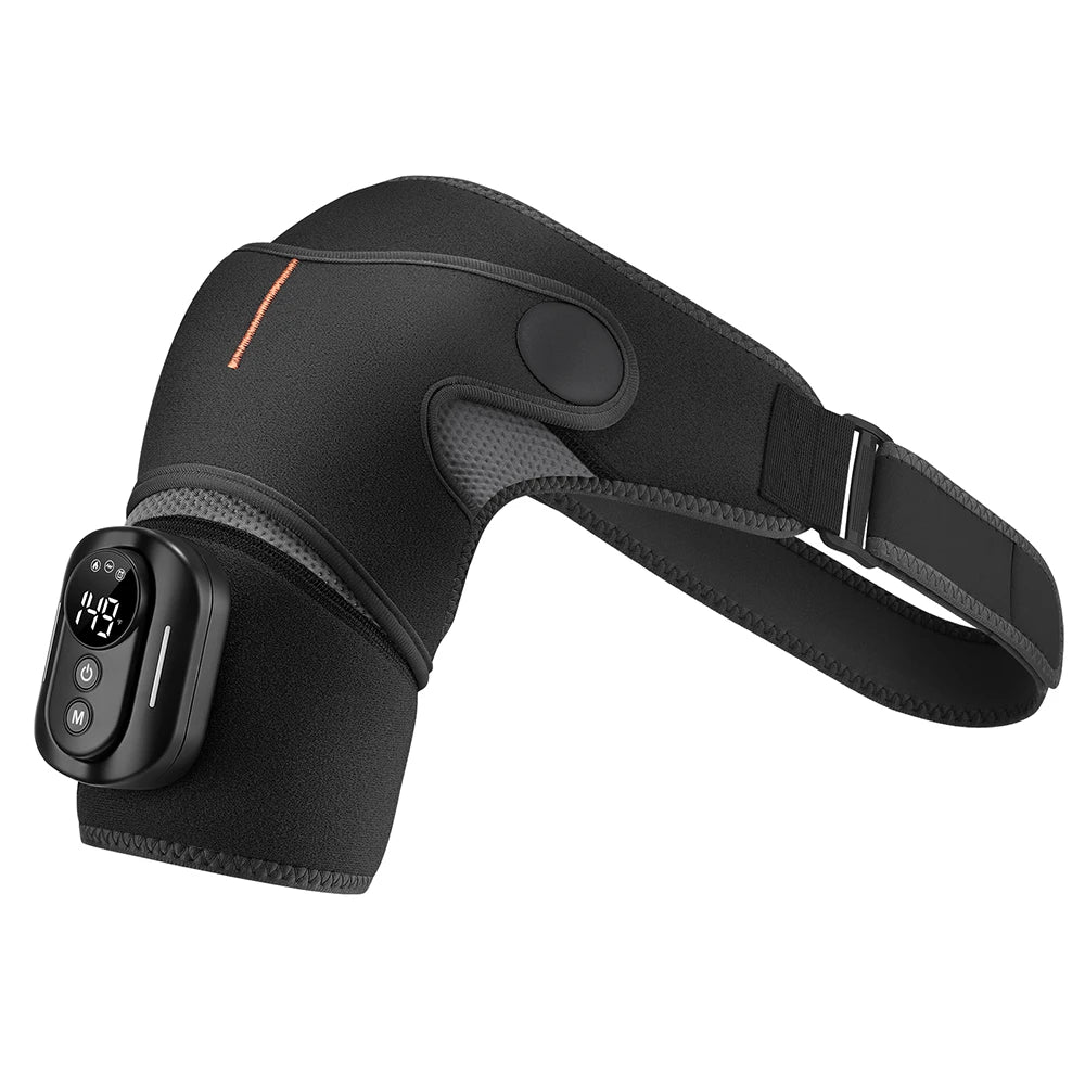 Heated Vibration Shoulder Massage Wrap with Remote - 12