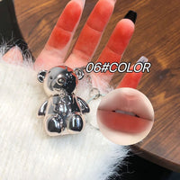 Cute Bear Keychain Velvet Matte Lip Clay