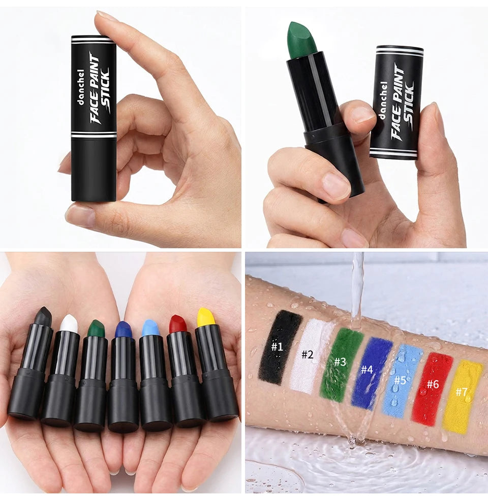 Waterproof Face Paint and Lip Balm Kit for Game Day - 17