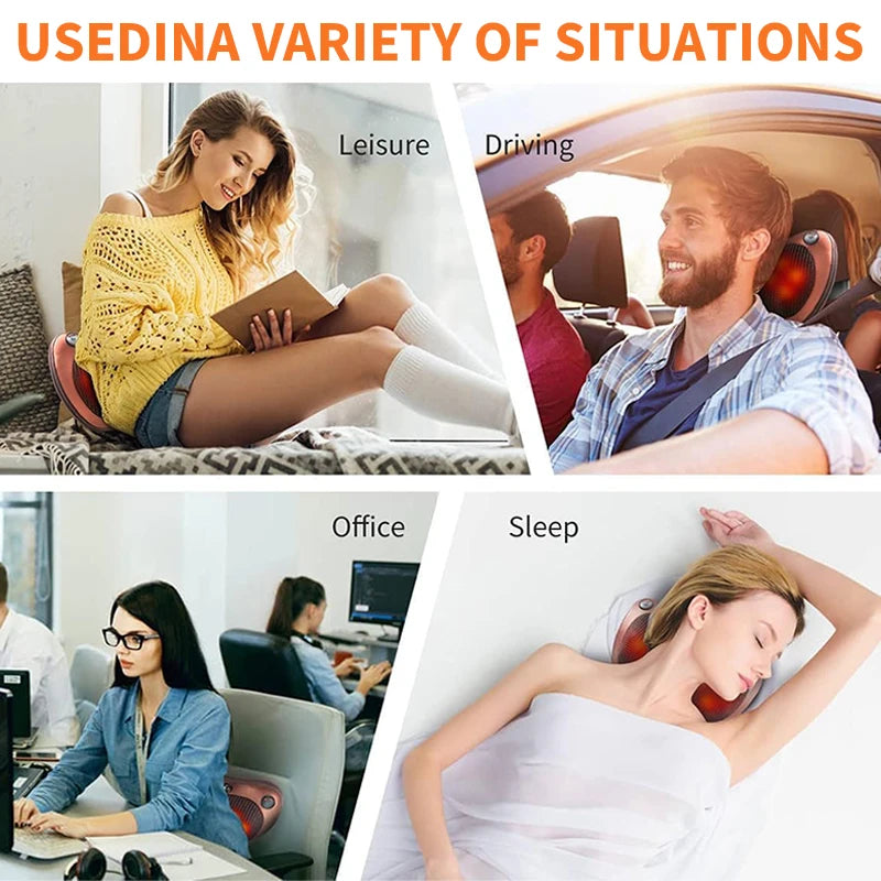 Electric Shiatsu Neck and Back Massage Pillow with Heat - 11
