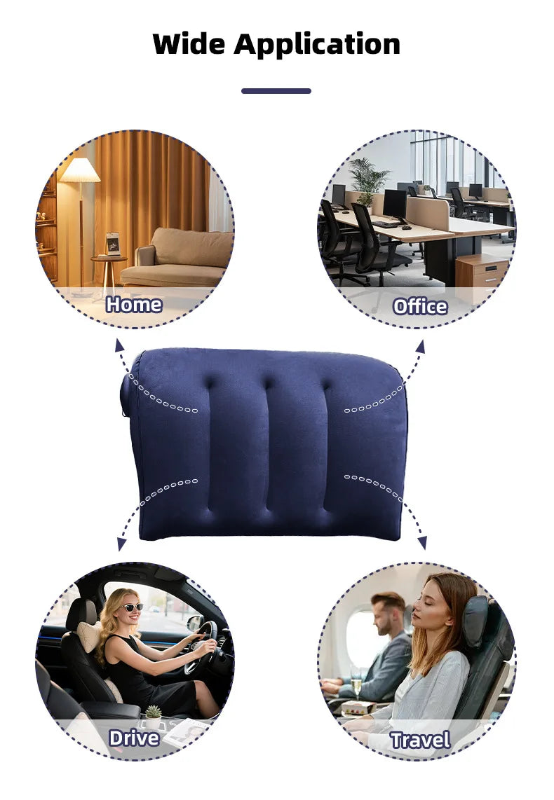 Inflatable Travel Pillow for Neck, Back, and Leg Support - 9