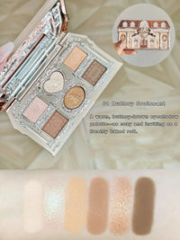 6-Color Eyeshadow Palette with Matte and Shimmer Finishes