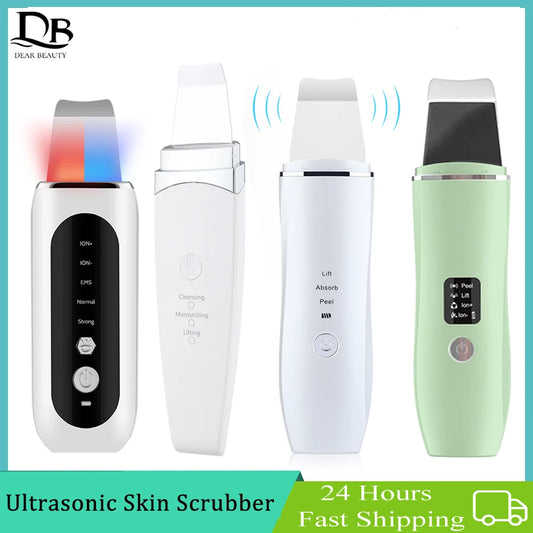 Ultrasonic Facial Skin Scrubber and Pore Cleaner