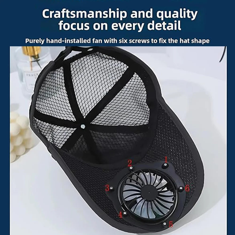 Solar Powered Cooling Baseball Cap - 9