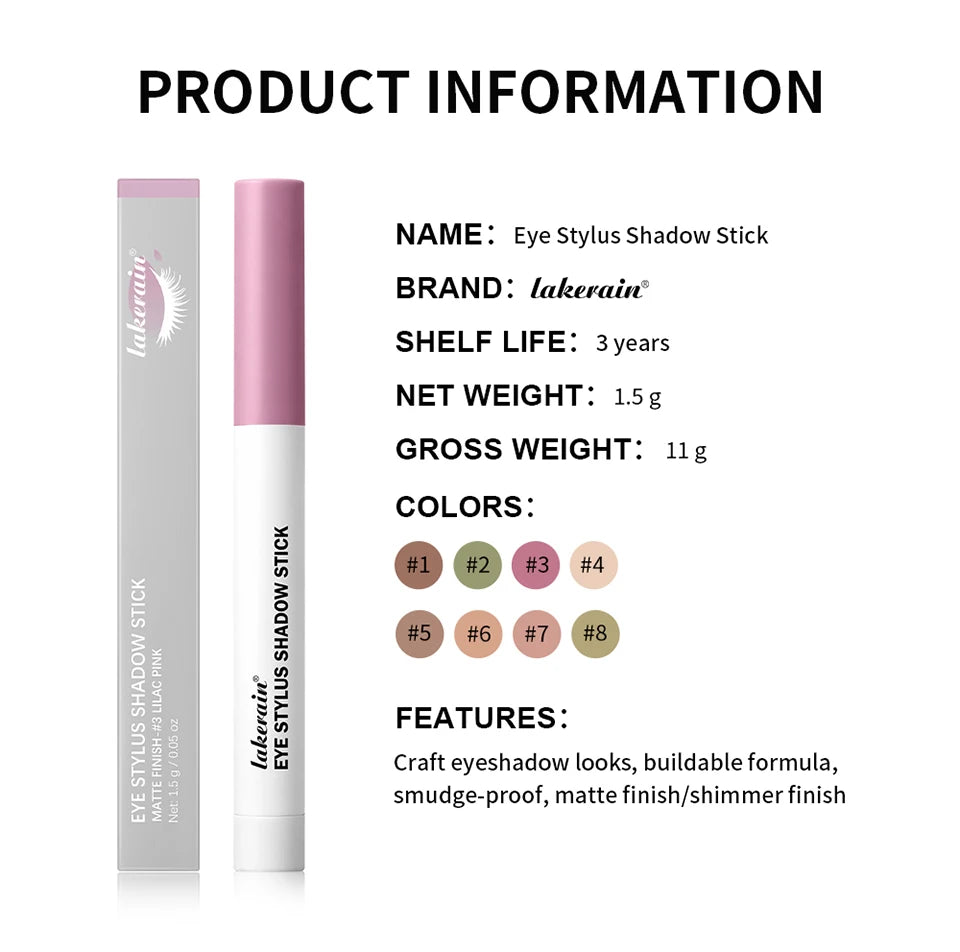 Waterproof Cream Eyeshadow Stick for Long-Lasting Makeup - 15