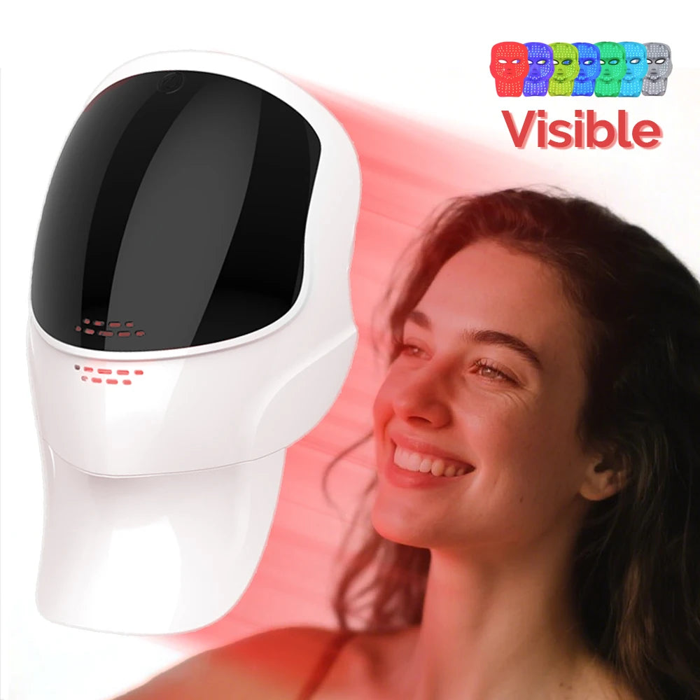 7-Color LED Light Therapy Face and Neck Rejuvenation Mask - 7