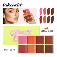 8-Color Cream Blush and Contour Palette