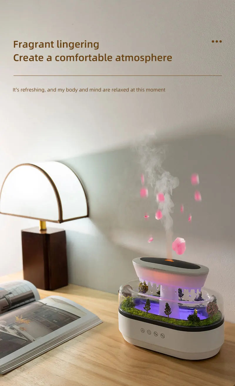 Raindrop Aromatherapy Humidifier with White Noise - 14
