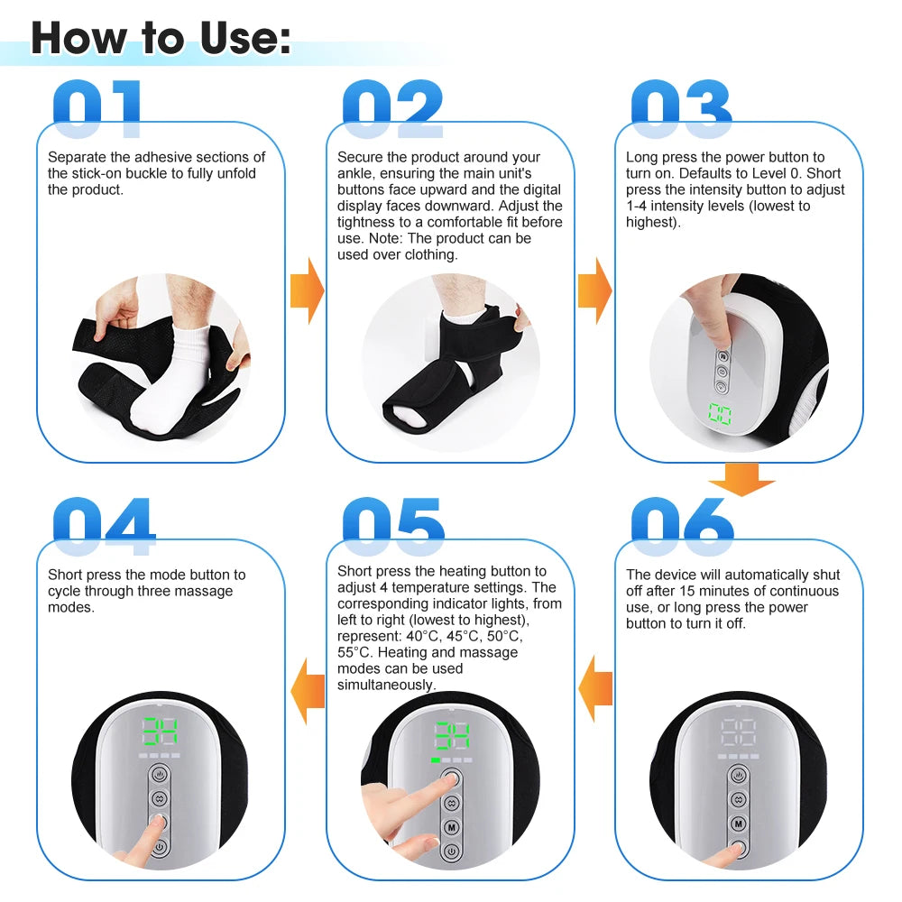Heated Air Compression Foot and Ankle Massager - 18