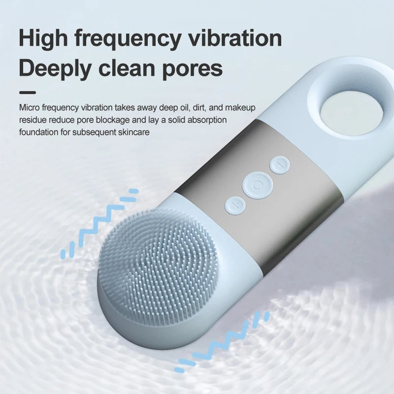 Hot and Cold Facial Cleansing Brush with Heated Massage - 3