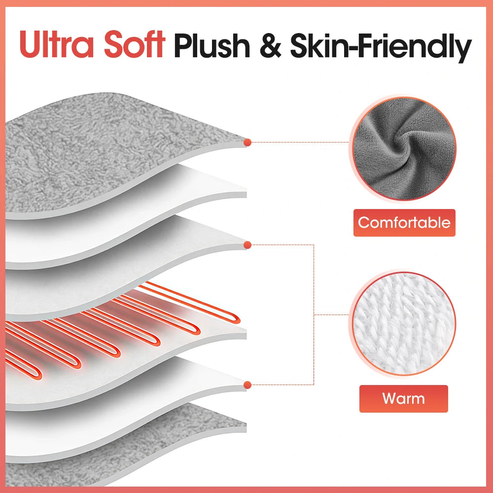 USB Heated Plush Foot Warmer Mat - 4