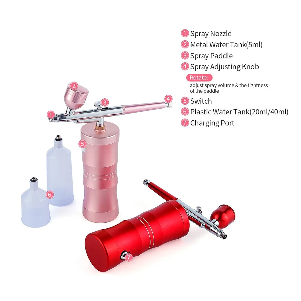 Portable Mini Airbrush Kit for Nail Art and Makeup - 52
