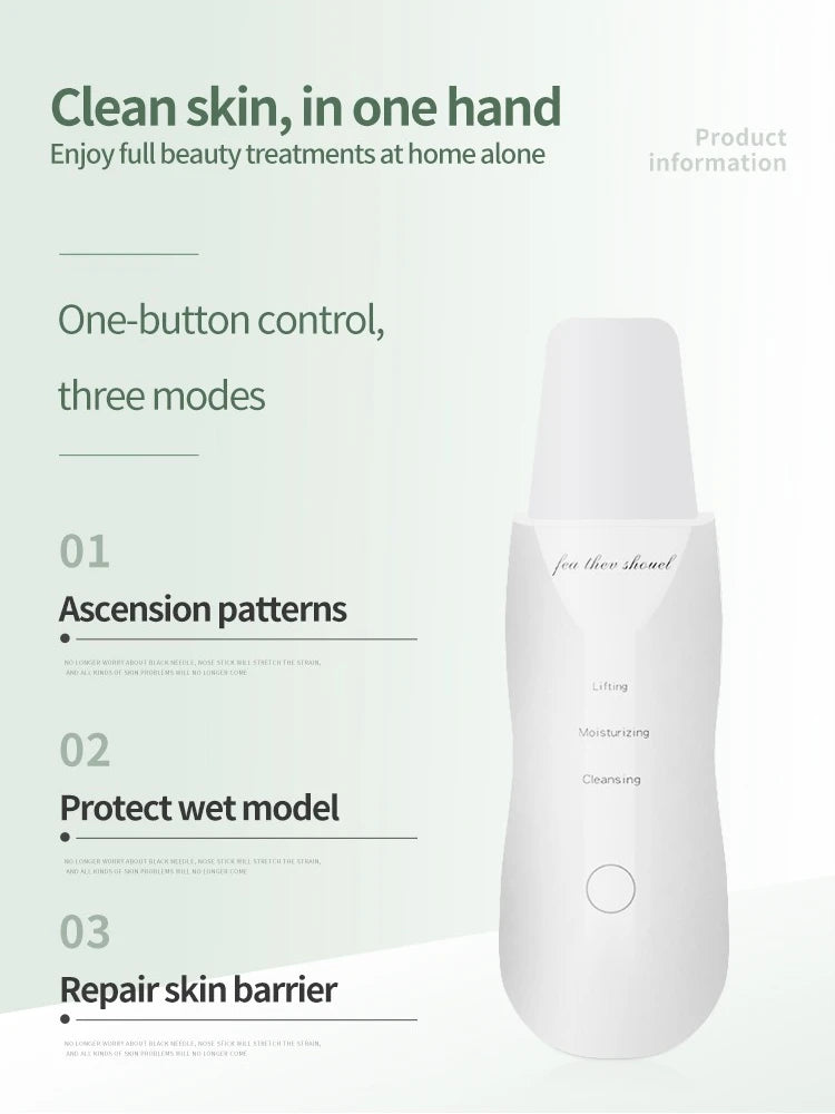 Ultrasonic Facial Skin Scrubber & Blackhead Remover - 9