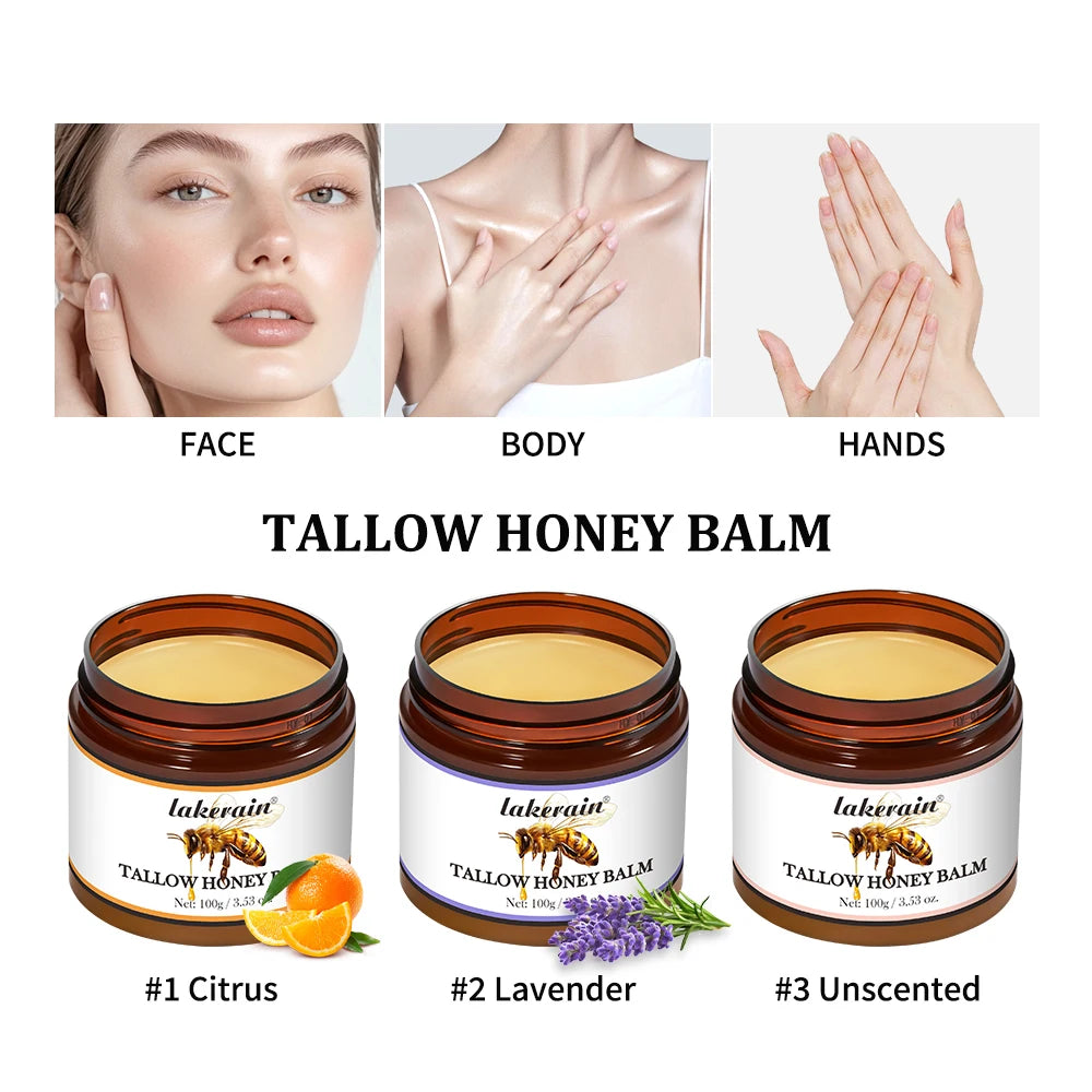 Whipped Beef Tallow and Honey Moisturizing Face and Body Balm - 4
