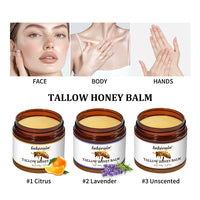 Whipped Beef Tallow and Honey Moisturizing Face and Body Balm