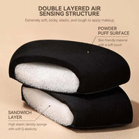Dual-Sided Triangle Makeup Puff for Flawless Blending
