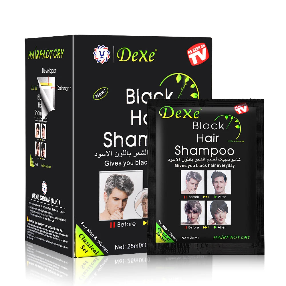 Instant Herbal Black Hair Dye Shampoo - 14