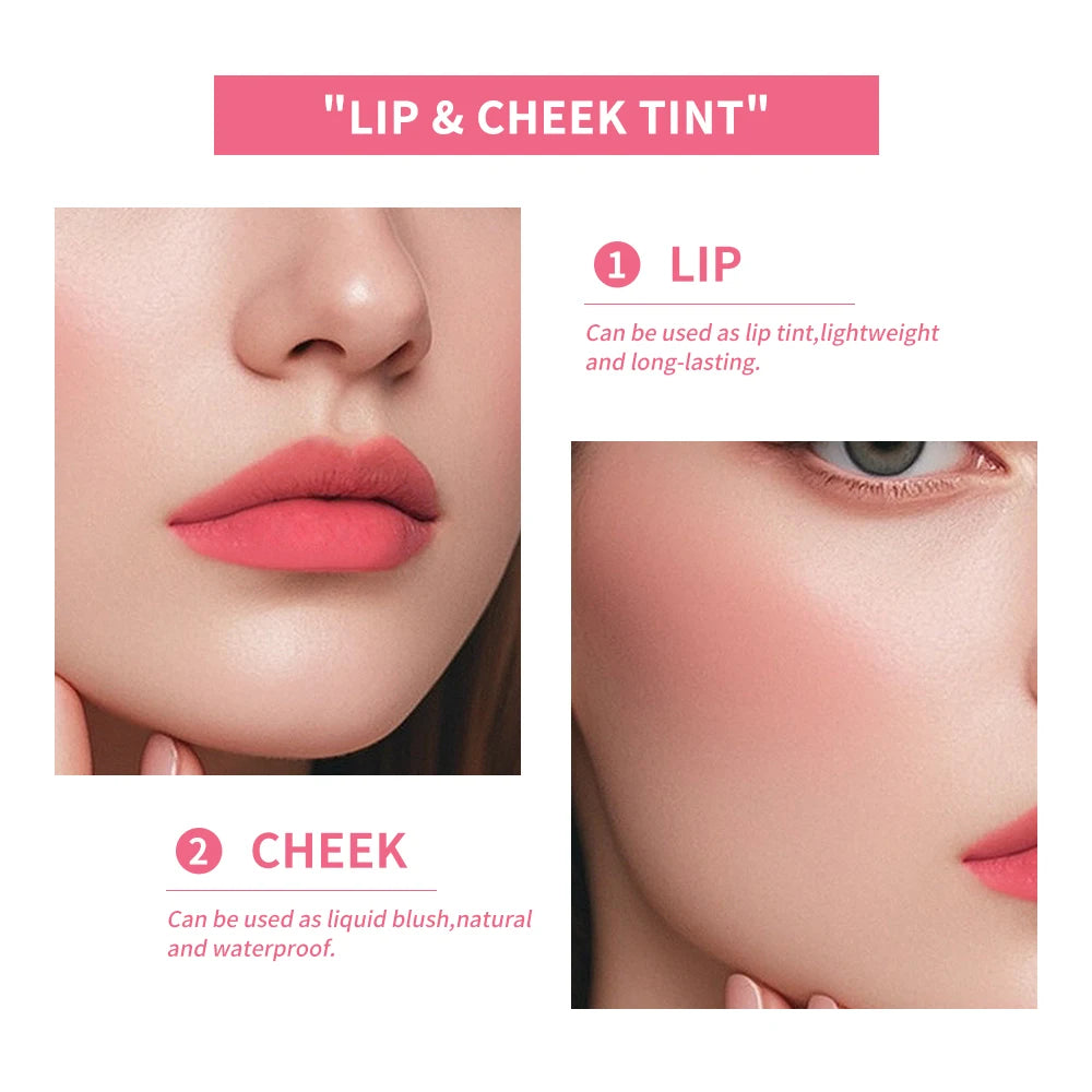 2-in-1 Waterproof Lip Stain and Liquid Blush - 3