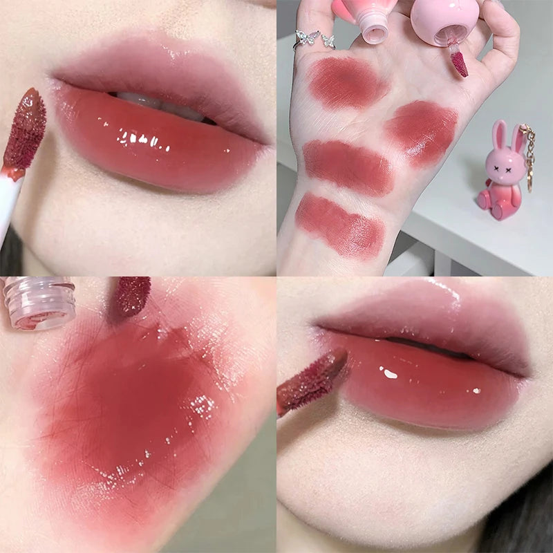 Hydrating Bunny Keychain Glossy Lip Lacquer - 23