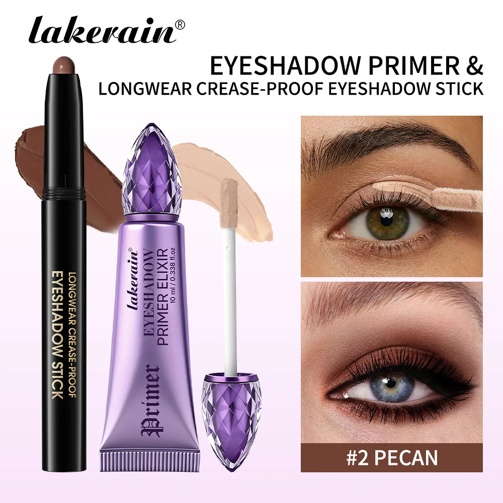 Waterproof Long-Lasting Eyeshadow Stick and Primer Set - 37