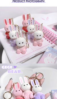 Hydrating Bunny Keychain Glossy Lip Lacquer
