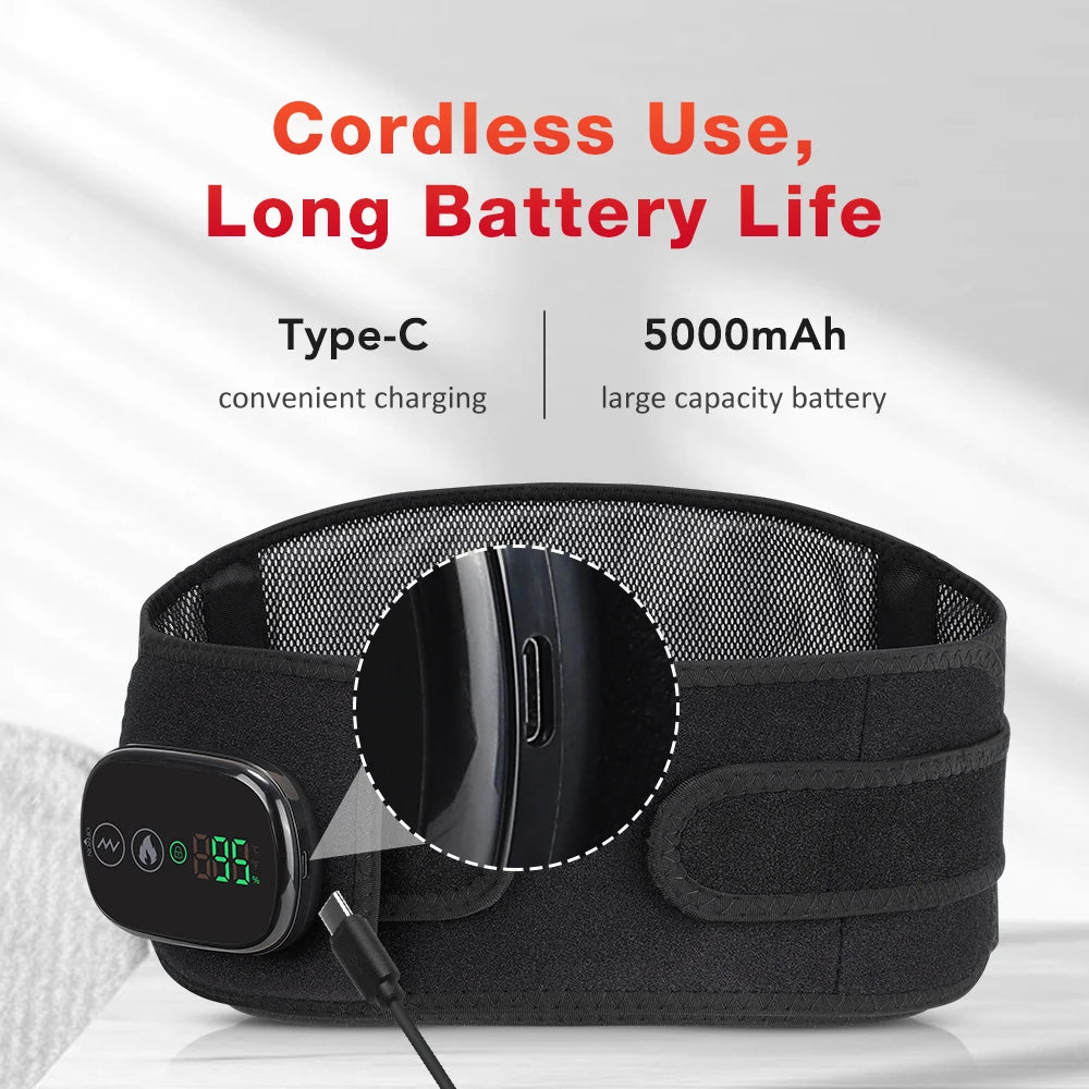 Heated Lumbar Massage Belt for Back Pain Relief - 40