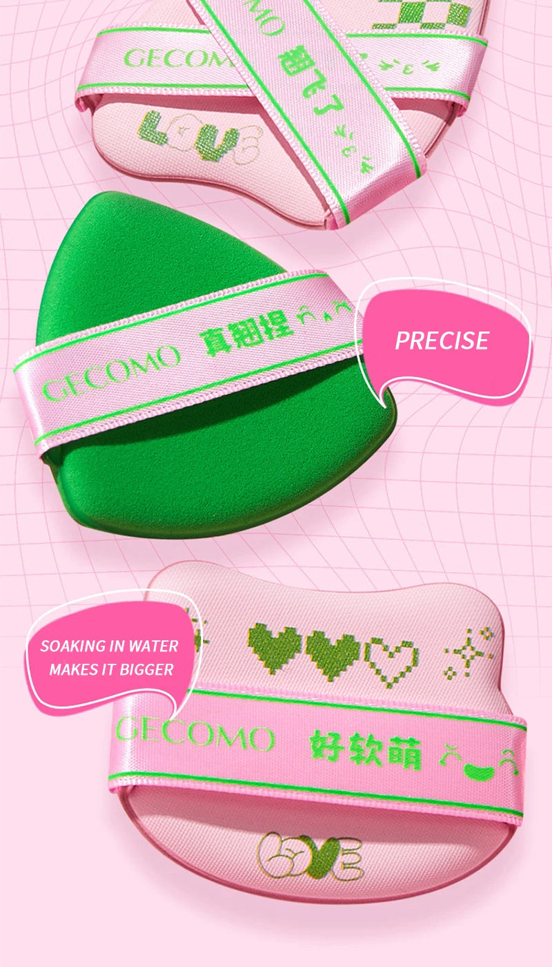 Adorable Curved-Head Makeup Sponge Puff Set - 13