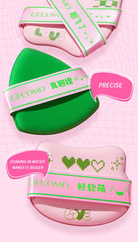 Adorable Curved-Head Makeup Sponge Puff Set