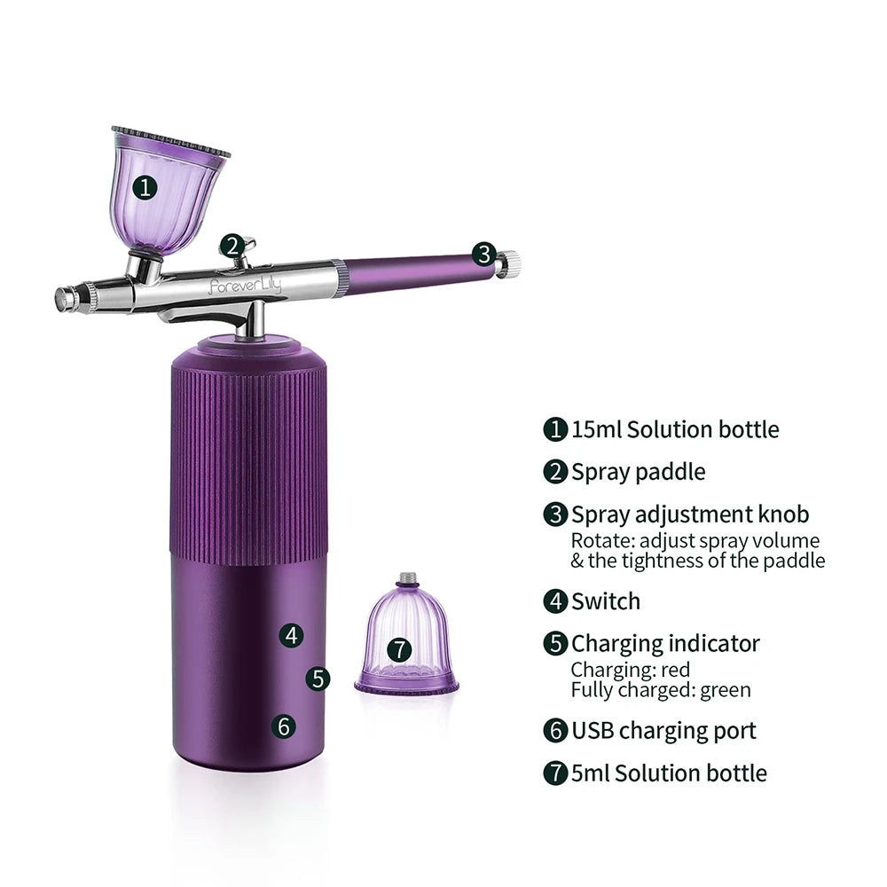 Portable Mini Airbrush Kit for Nail Art and Makeup - 59