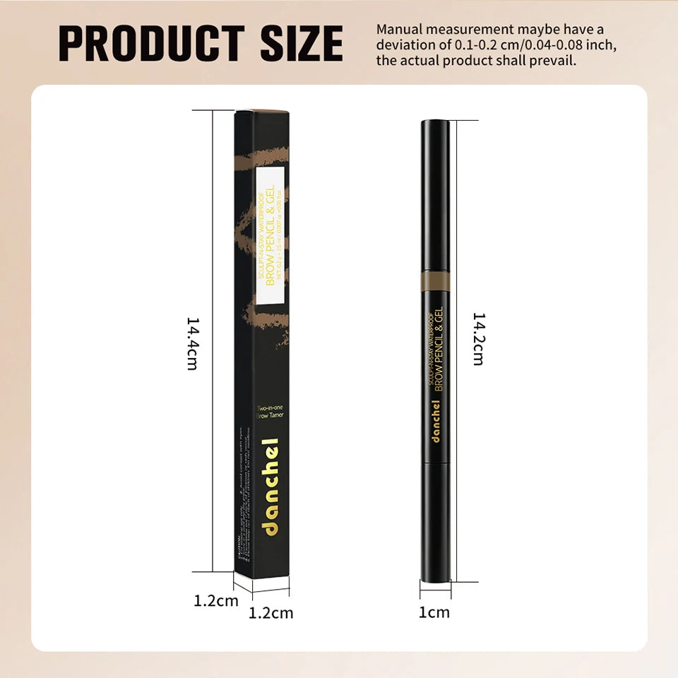 2-in-1 Waterproof Eyebrow Pencil and Sculpting Gel - 15
