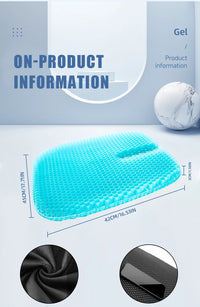 Breathable Honeycomb Gel Seat Cushion for Pain Relief