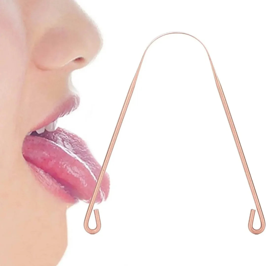 Pure Copper Tongue Scraper for Fresh Breath and Oral Hygiene - 3