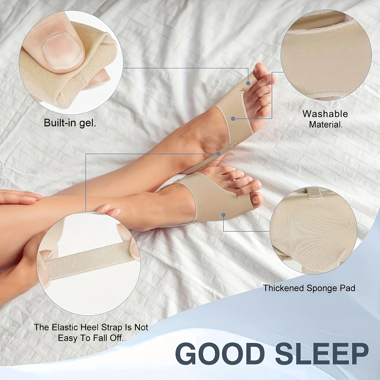 Adjustable Elastic Bunion Corrector and Toe Straightener - 3