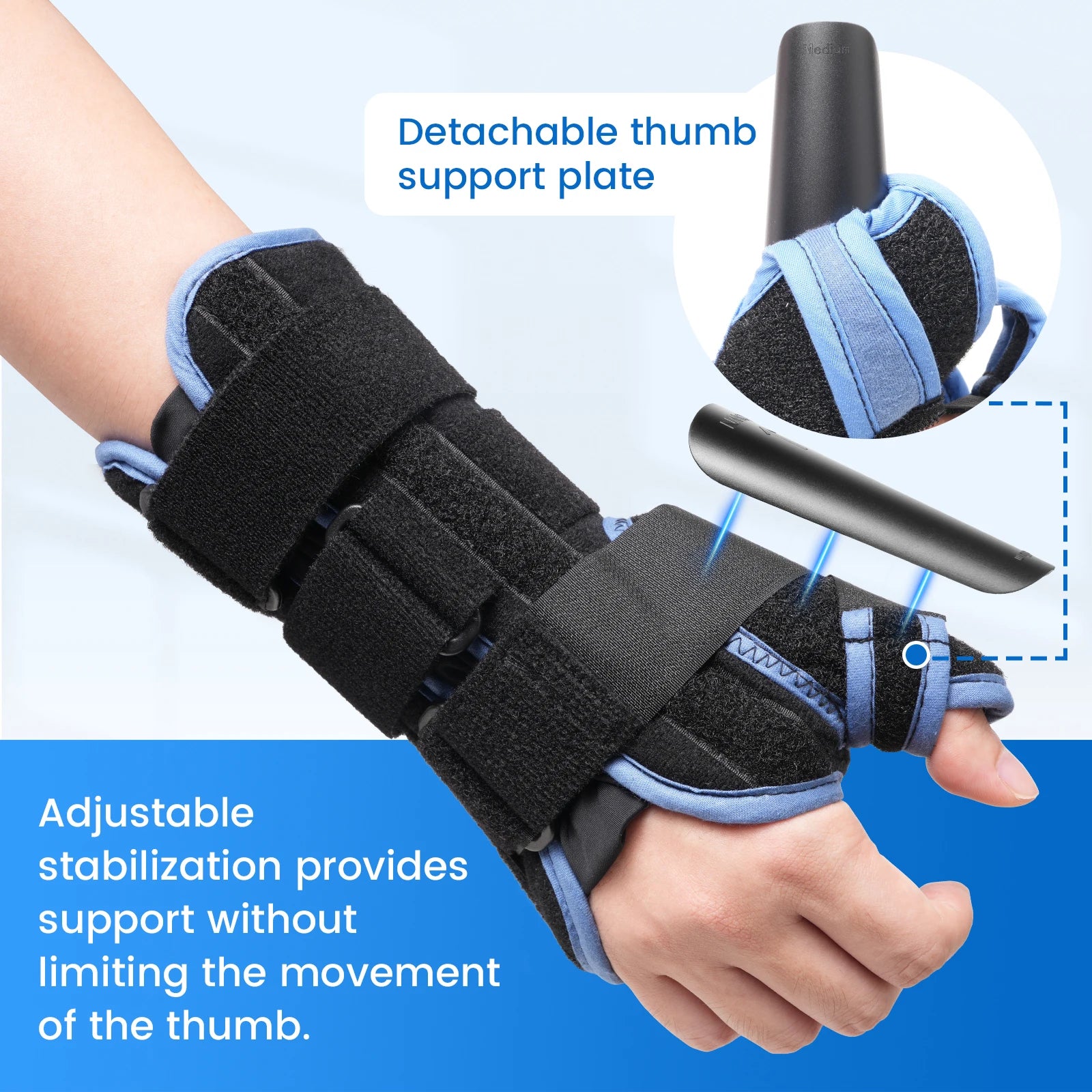 Adjustable Wrist and Thumb Support Splint for Pain Relief - 4