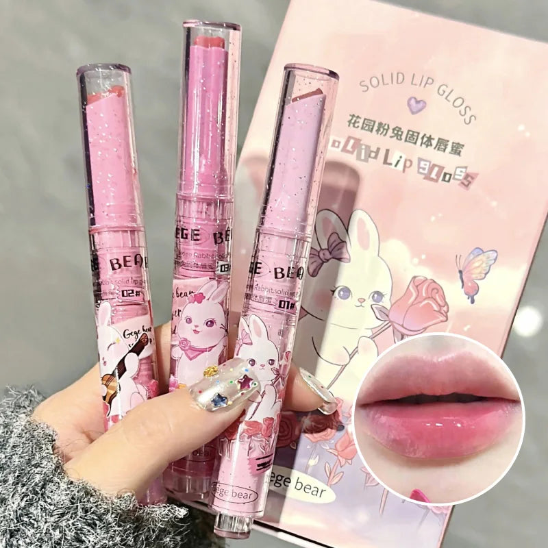 Hydrating Solid Bunny Lip Gloss for Glossy Shine