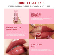 3-in-1 Waterproof Lip Liner, Lipstick & Gloss Travel Set