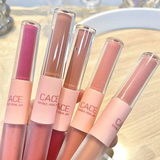 Dual-Ended Long-Lasting Matte & Glossy Liquid Lipstick