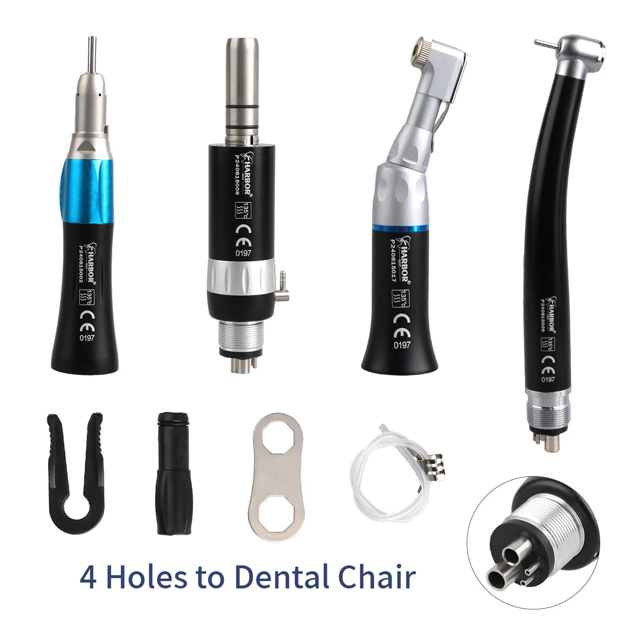 4-Piece Dental Handpiece Kit with Air Motor - 20