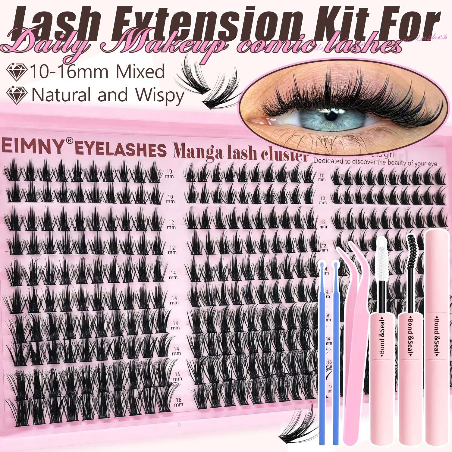 DIY Manga Style Lash Extension Cluster Kit - 7