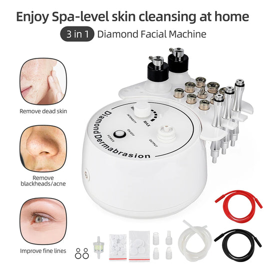 3-in-1 Professional Diamond Microdermabrasion Facial Machine