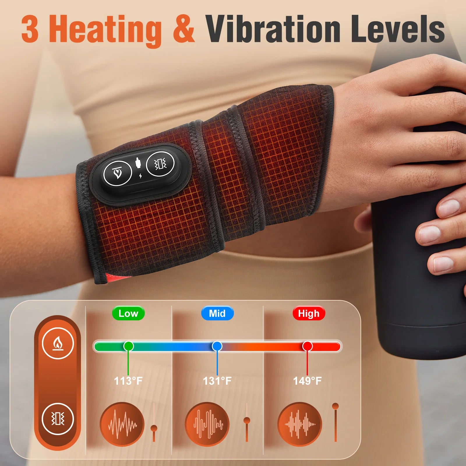 Red Light Therapy Heating Wrap for Joint & Muscle Pain Relief - 17