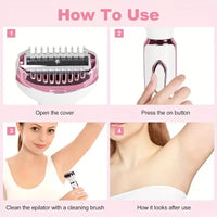 4-in-1 Rechargeable Electric Lady Shaver for Face and Body