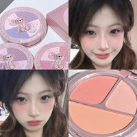 Bear Knight Trio Blush Palette for Flawless Makeup