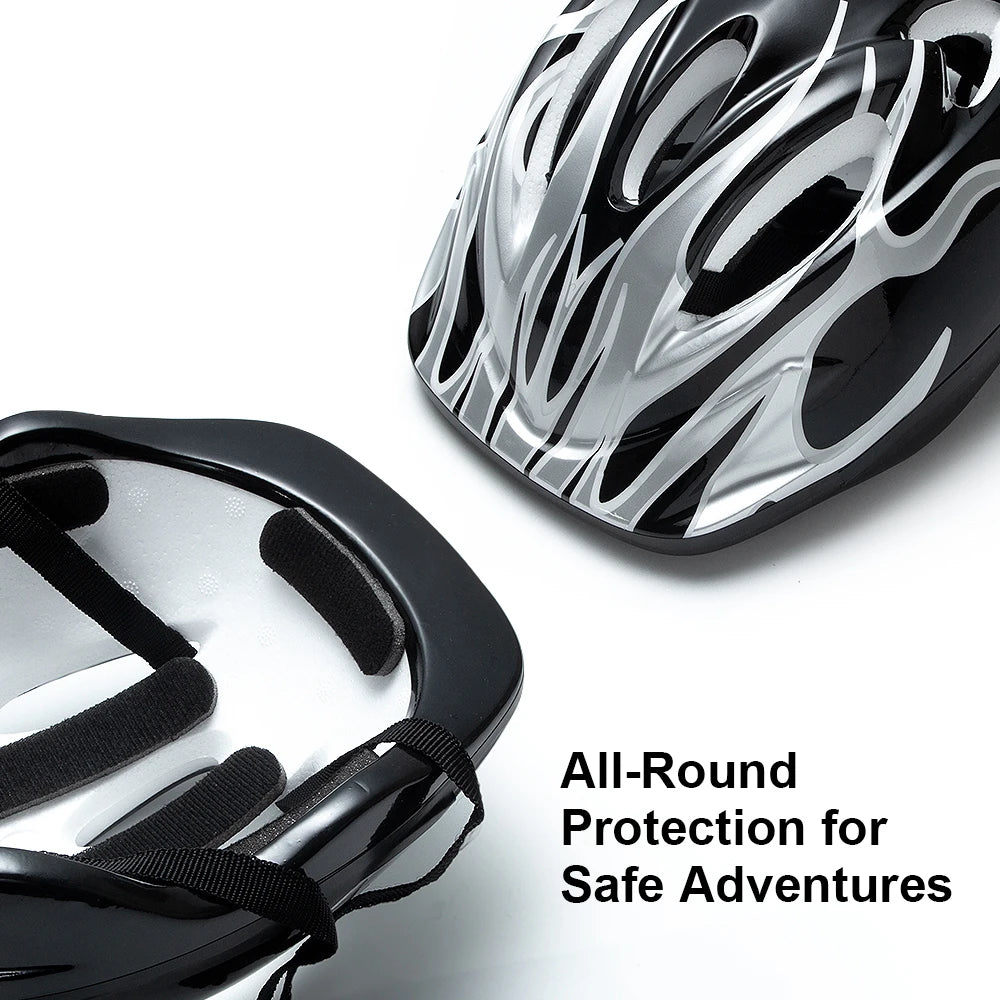 Kids Adjustable Protective Helmet and Safety Gear Set - 16