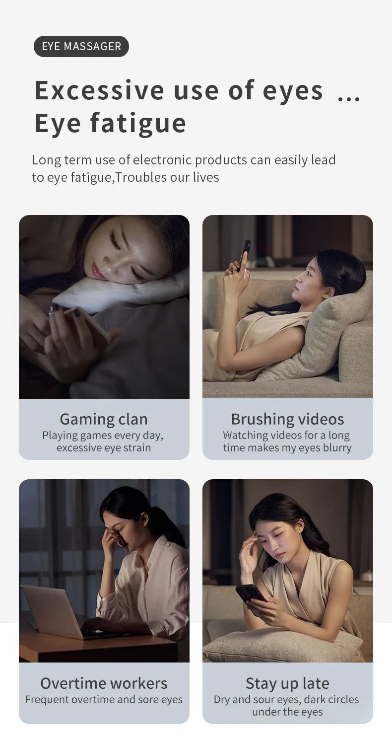 Heated and Cooling Eye Massager for Eye Strain - 8