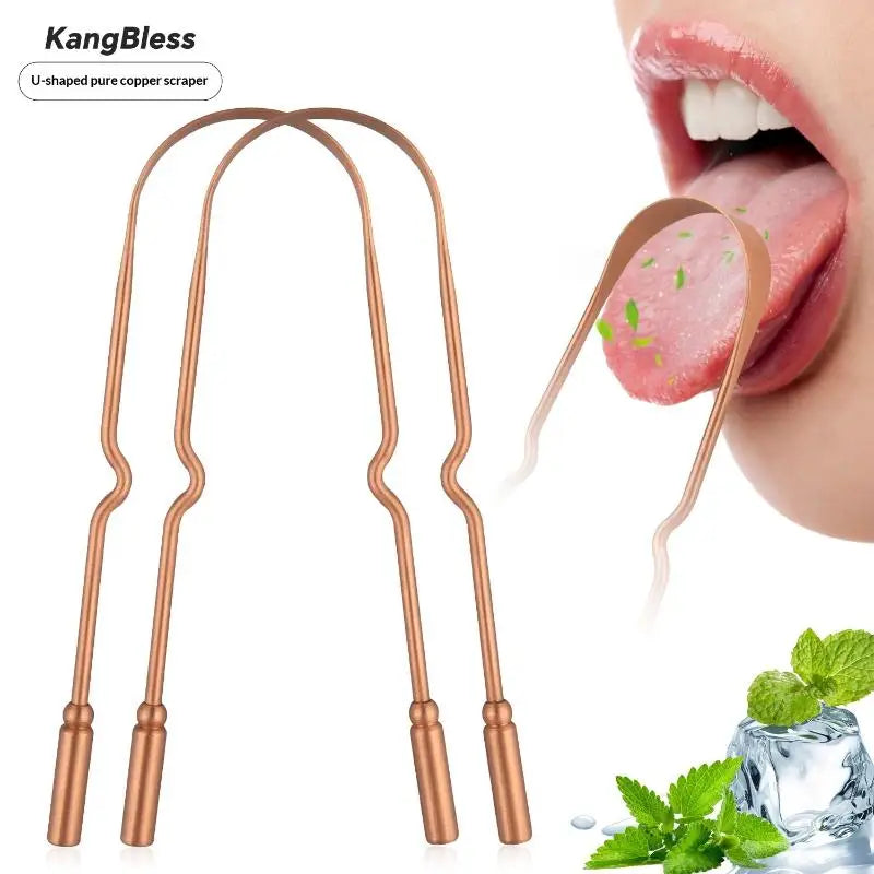 Professional Metal Tongue Scraper for Fresh Breath - 7