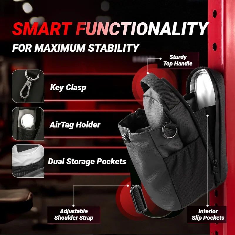 Magnetic Gym Bag for Water Bottle and Phone - 2