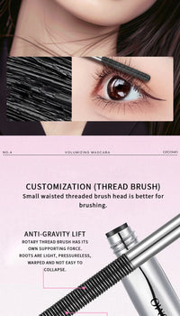 Volumizing Waterproof Steel Tube Mascara for Long-Lasting Lashes